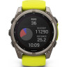 Смарт-часы GARMIN FENIX 8 – 51 мм, Solar Sapphire, титан с ярко-желтым/графитовым силиконовым ремешком 010-02907-21
