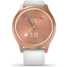 Часы GARMIN VIVOMOVE STYLE розовое золото с белым силиконовым ремешком 010-02240-20